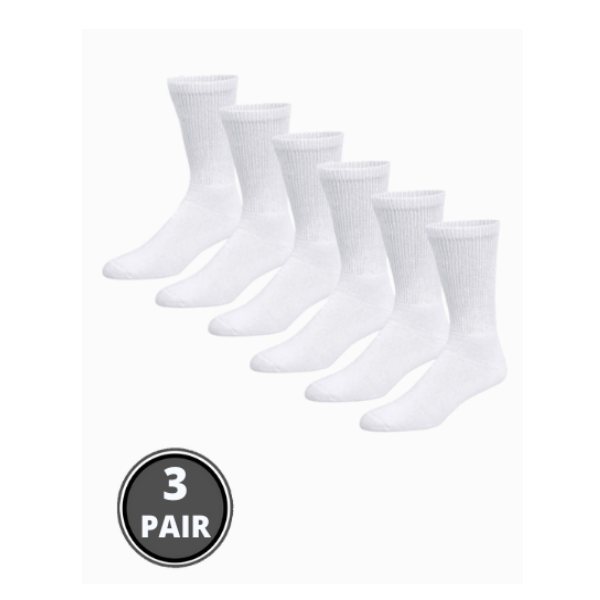 Sock Perfect™ Diabetic Triple Stretch Crew Socks - 3 Pair