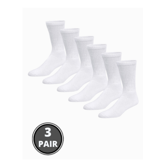 Sock Perfect™ Diabetic Triple Stretch Crew Socks - 3 Pair