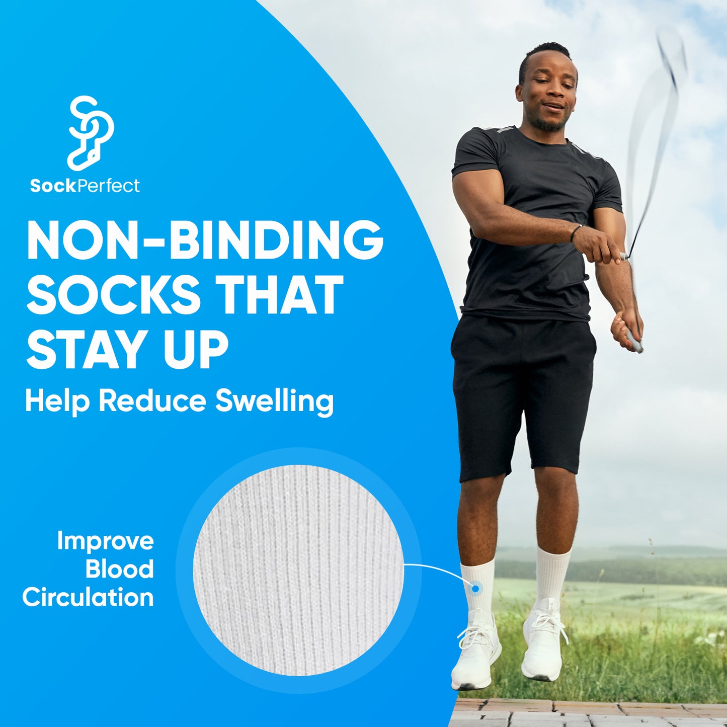 Sock Perfect™ Diabetic Triple Stretch Crew Socks (3 Pair)