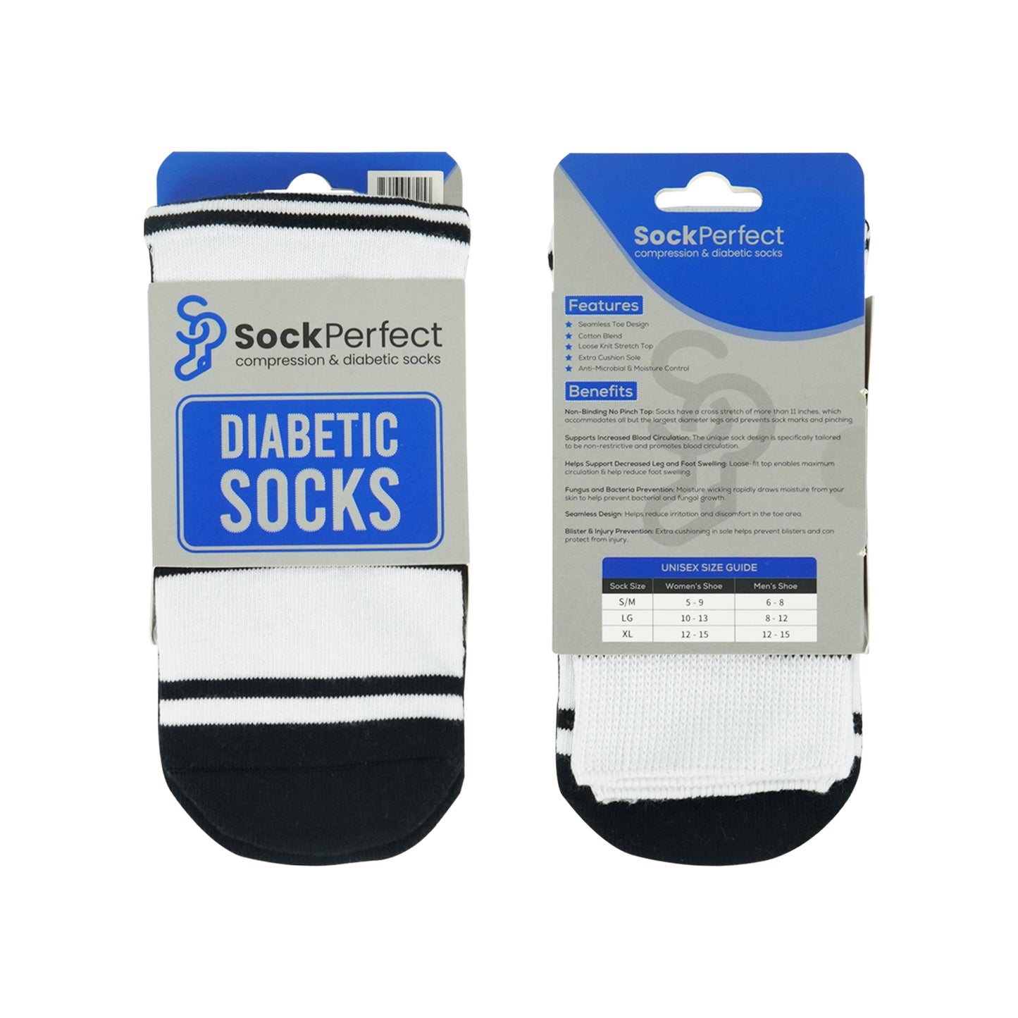 Sock Perfect™ ActiveLife Diabetic Crew Socks